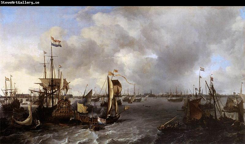 Ludolf Bakhuizen View of Amsterdam with Ships on the Ij